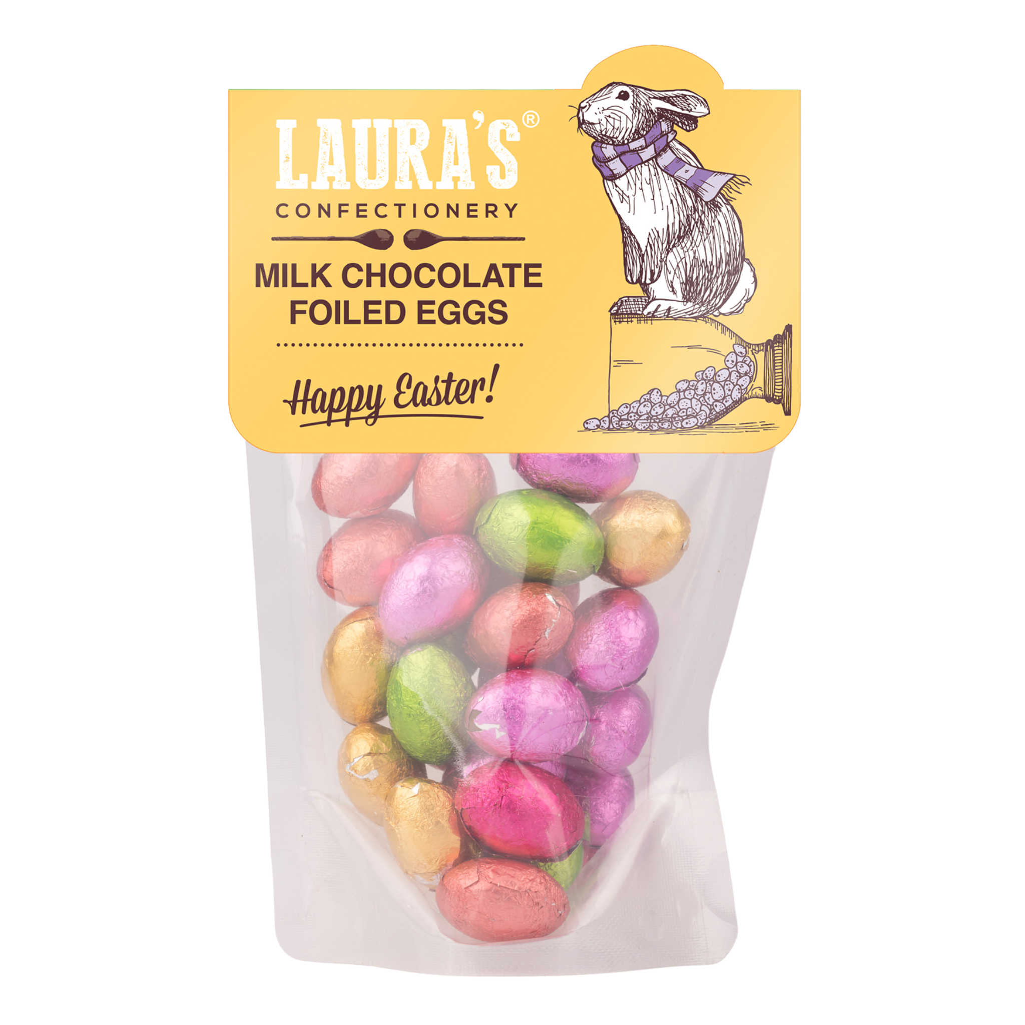 Laura's Foiled Milk Chocolate Eggs Pouch - 132g