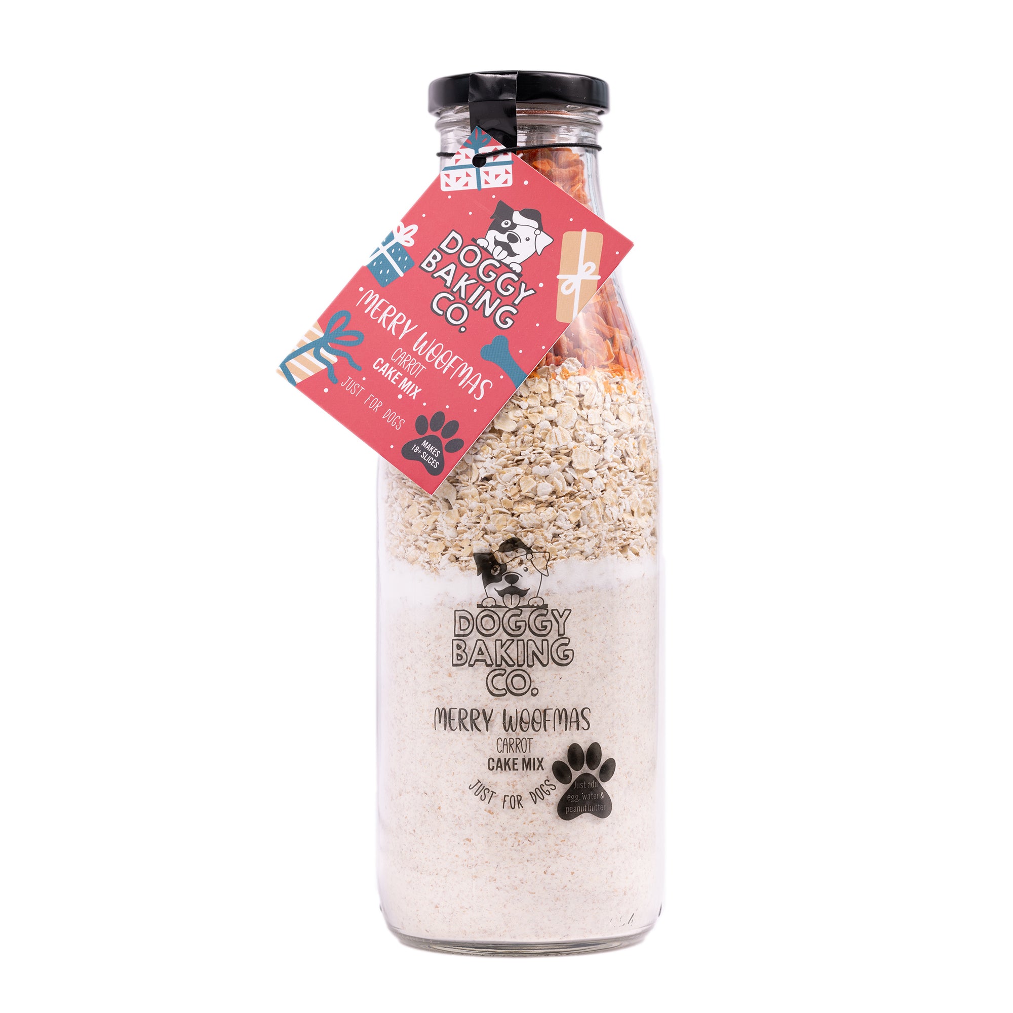 Merry Woofmas Carrot Cake Doggy Bottled Baking Mix - 750ml