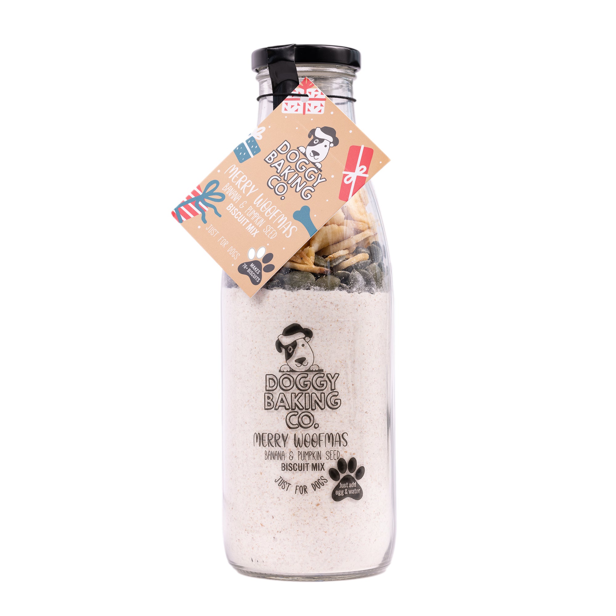 Xmas, Pumpkin Seed & Banana Biscuit Doggy Bottle - 750ml