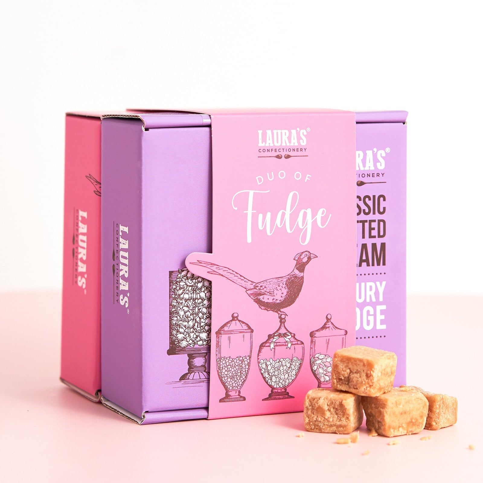 Laura's Scrumptious Salted Caramel & Classic Clotted Cream Duo of Fudge Box