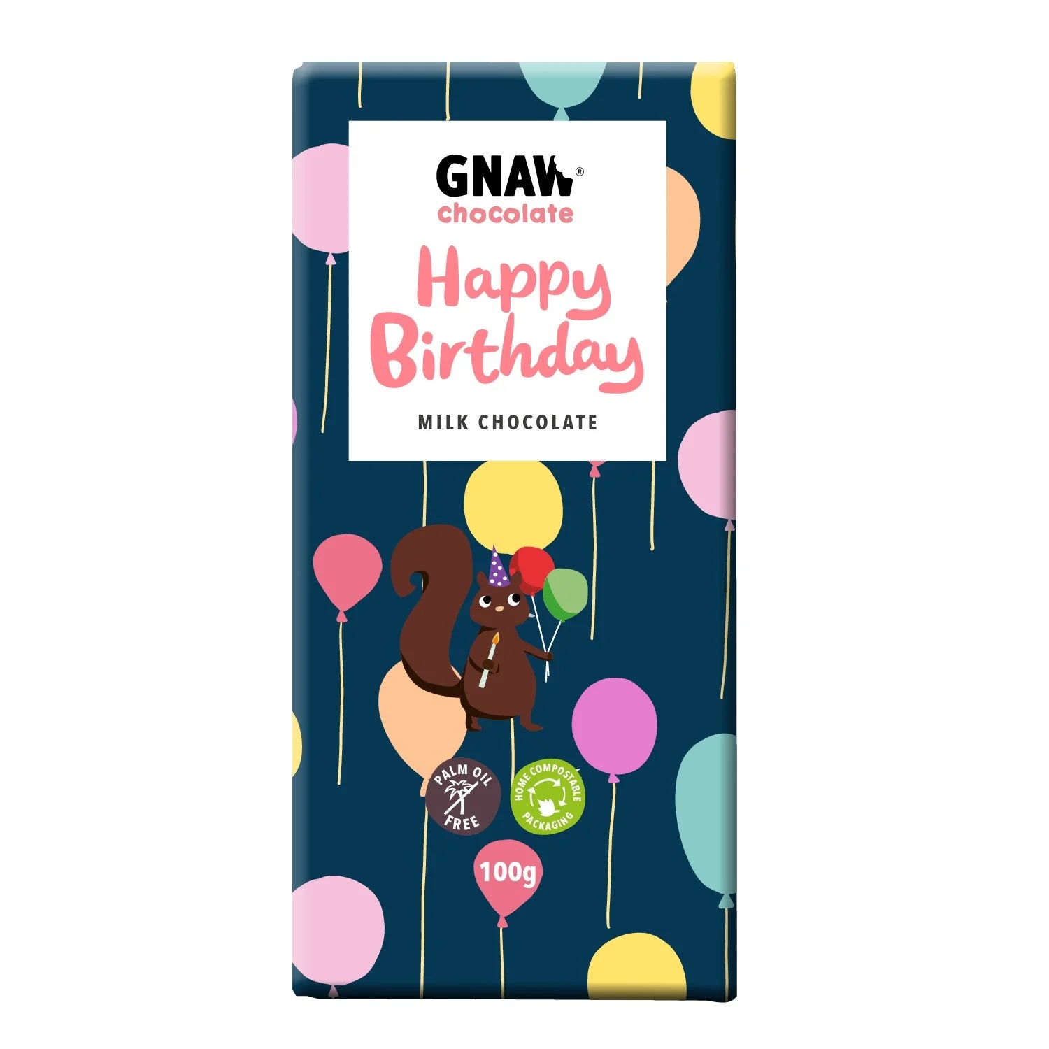 Gnaw Happy Birthday Milk Chocolate Bar