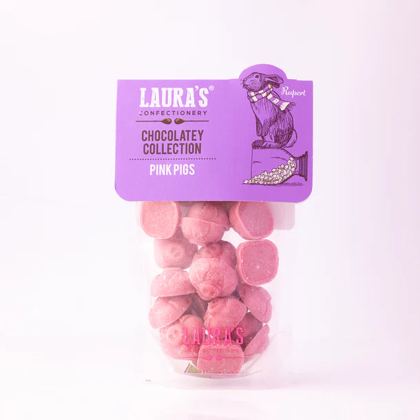 Past BBE - Laura's Pink Chocolate Pigs Pouch - 142g