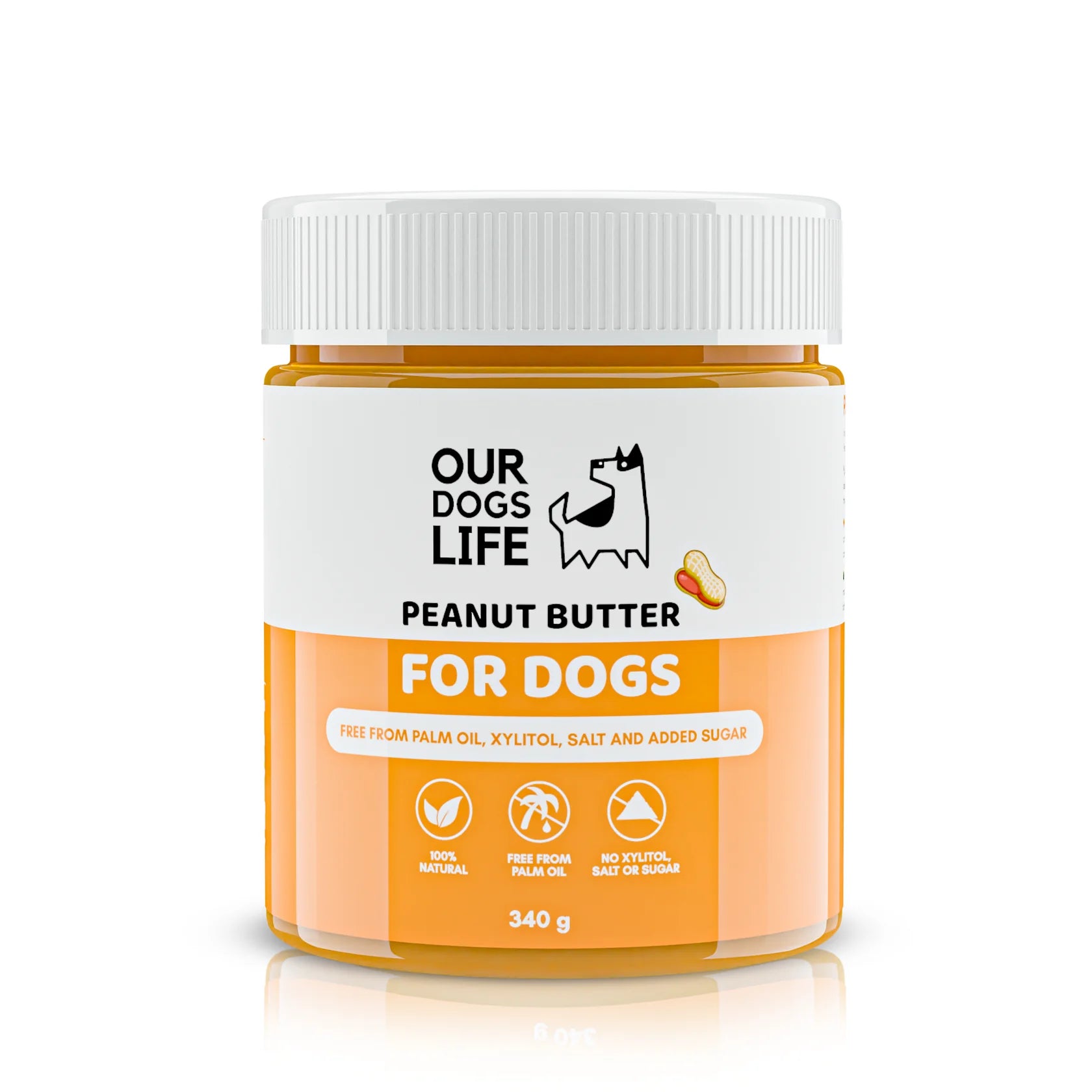 Natural Peanut Butter for Dogs | Safe For Dogs - 340ml