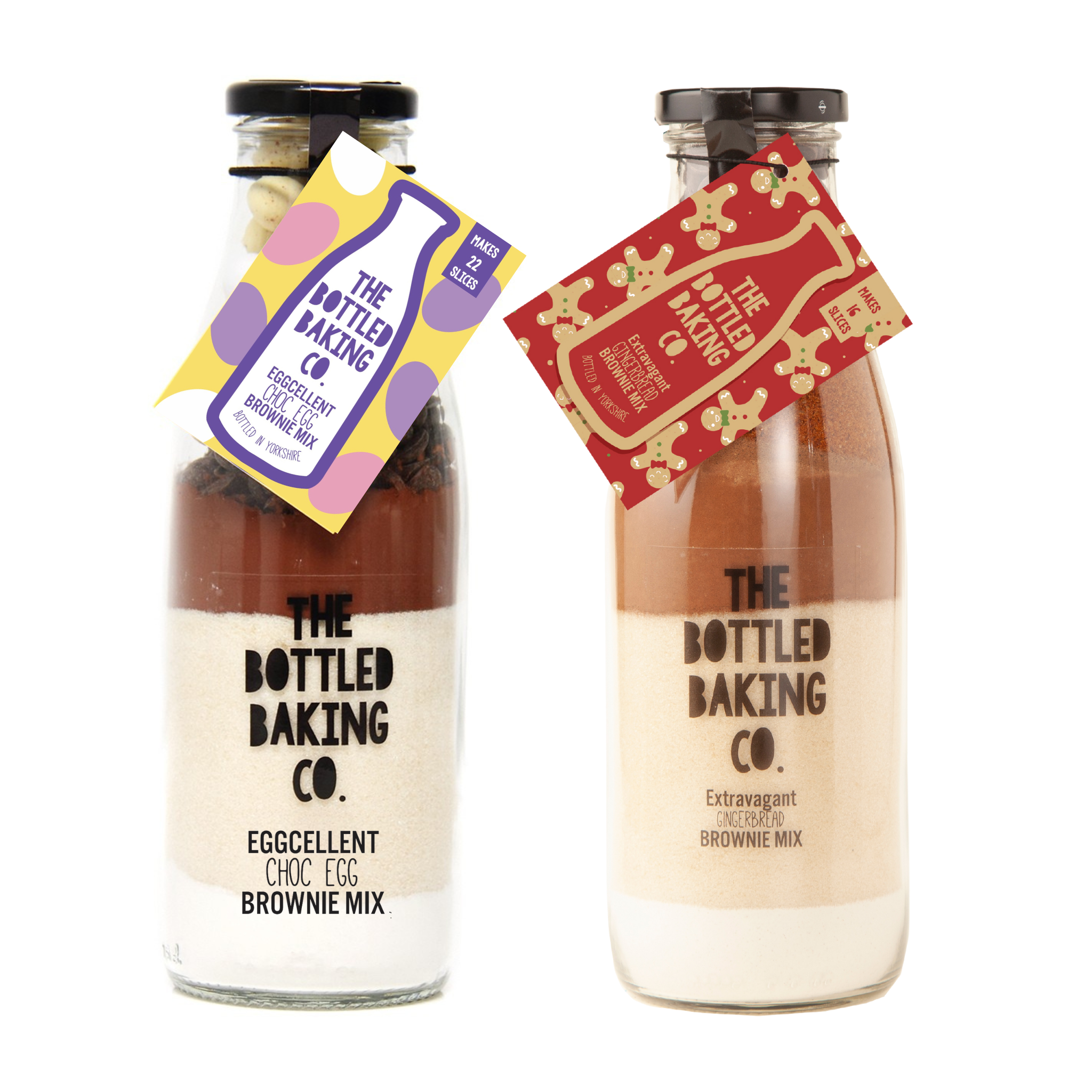 Two Chocolate Brownie Baking Mixes in a Bottle