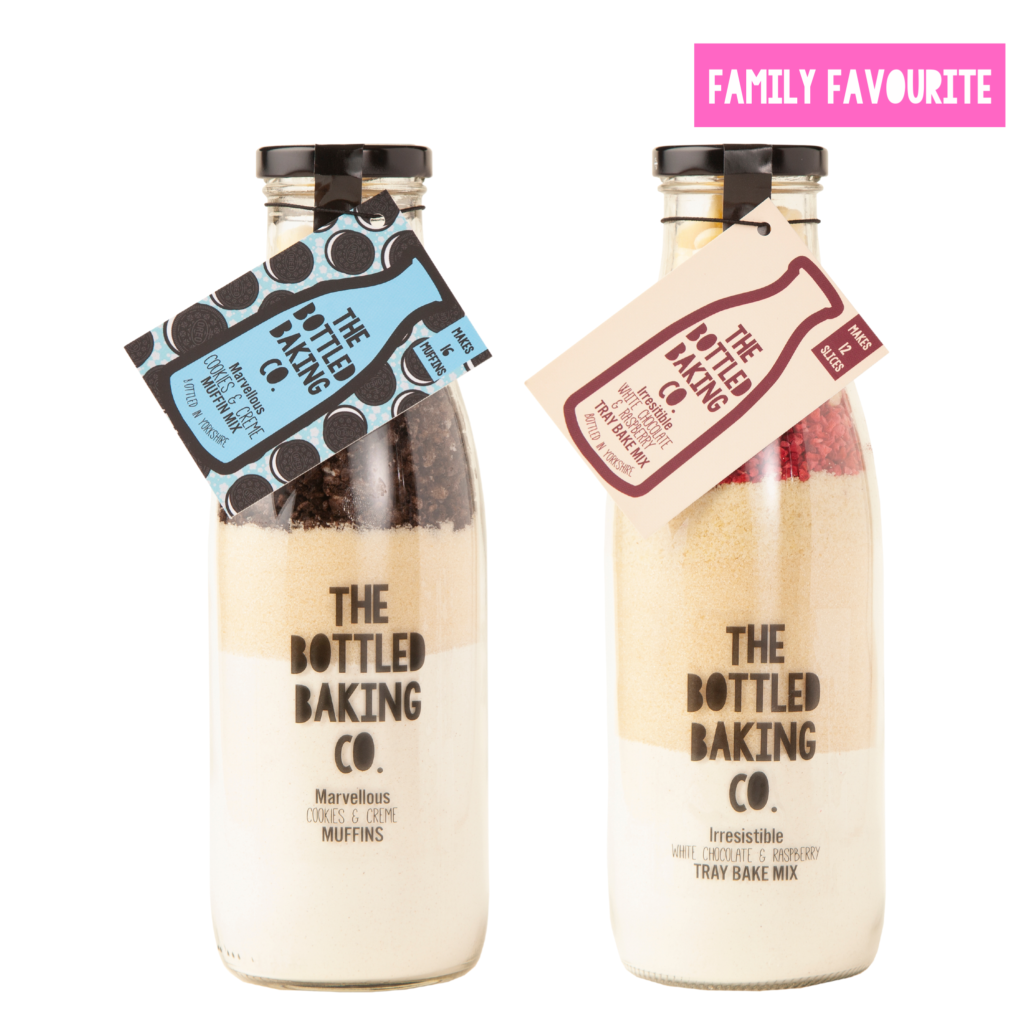 Duo of Cake Baking Mixes In a Bottle