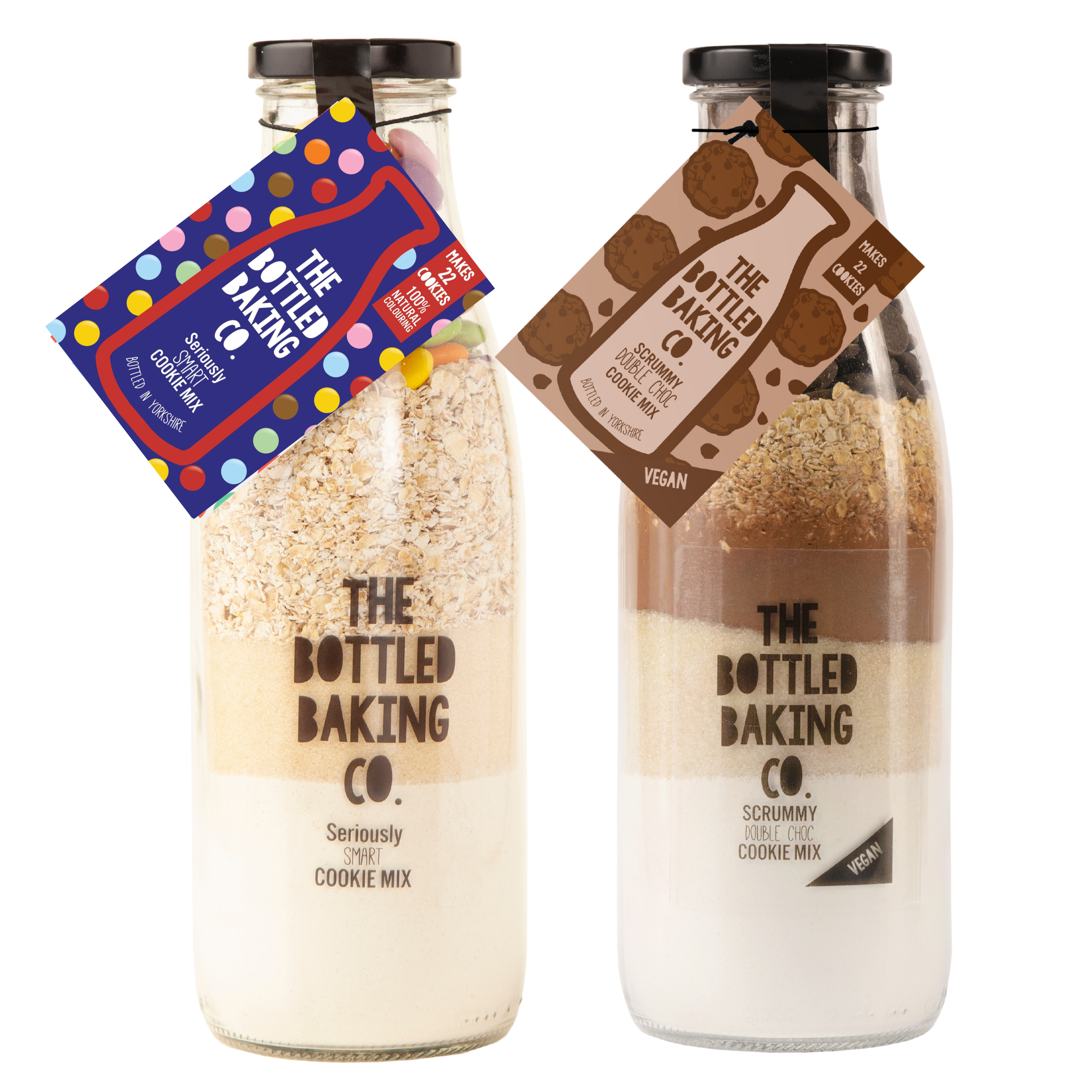 Duo of Cookie Baking Mixes In a Bottle