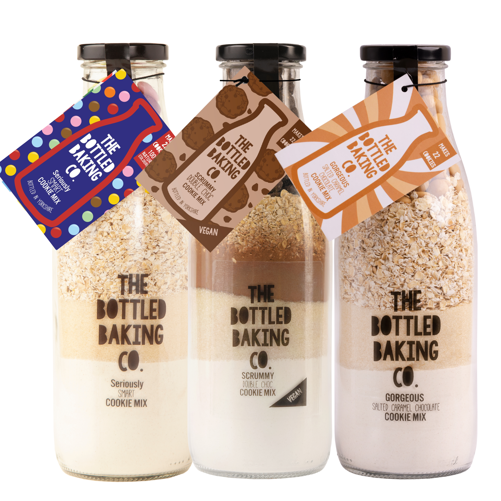 Trio of Cookie Baking Mixes In Bottles