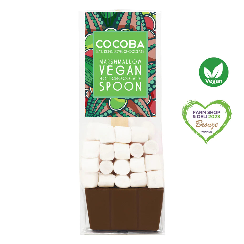 Cocoba Vegan Hot Chocolate Spoon with Marshmallows