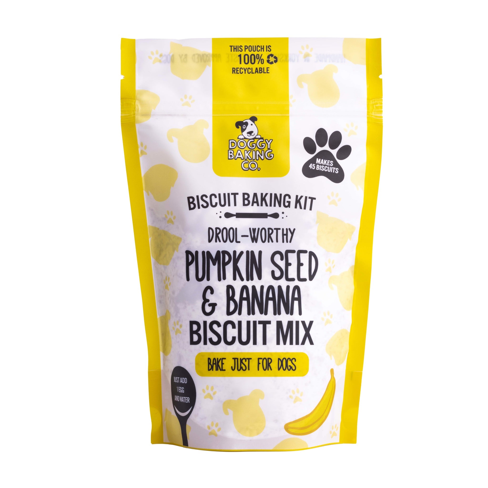 PAST BBE - Drool-Worthy Pumpkin Seed & Banana Biscuit Doggy Pouch Baking Mix