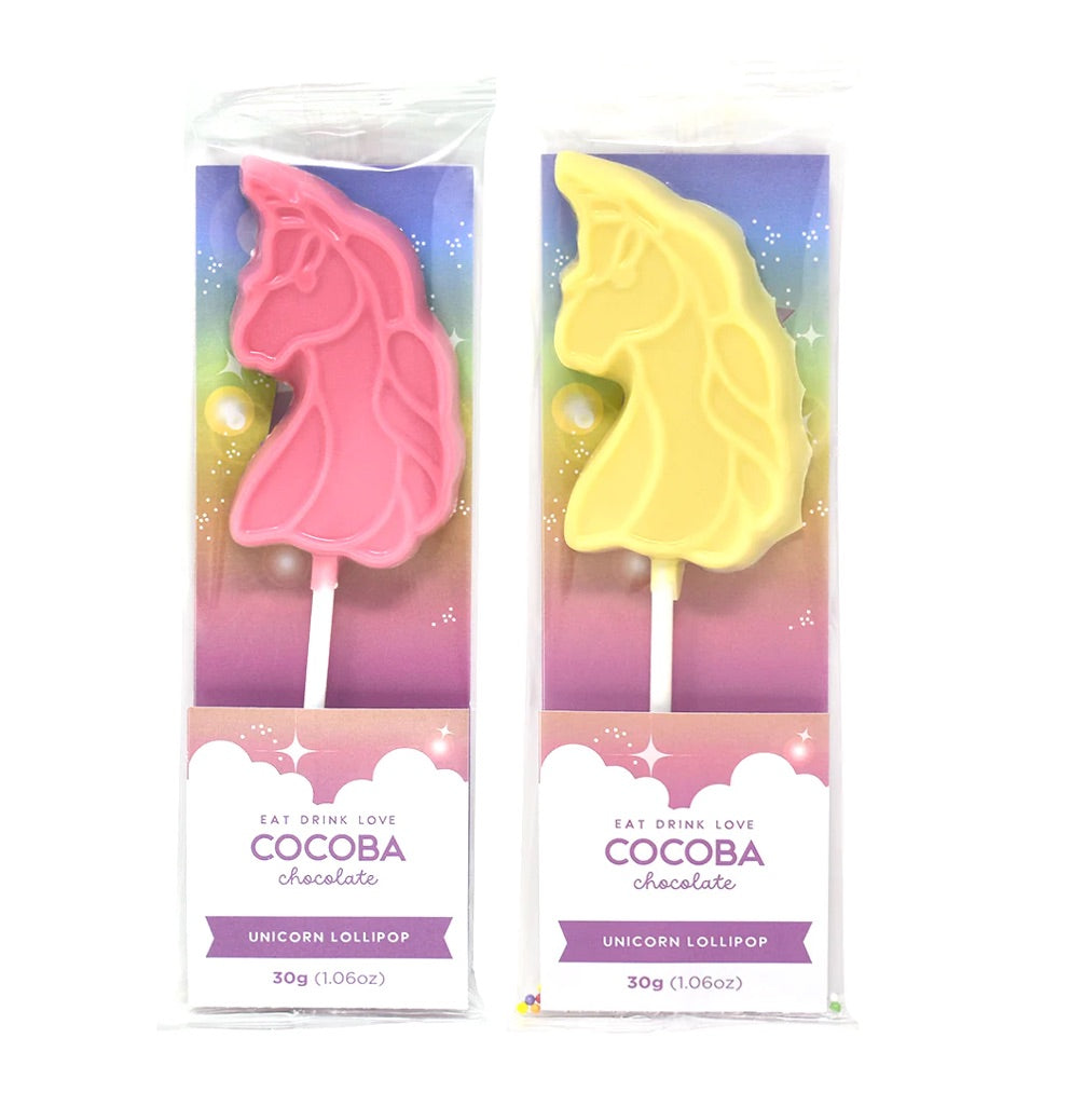 Cocoba Unicorn Lollipops - White & Pink