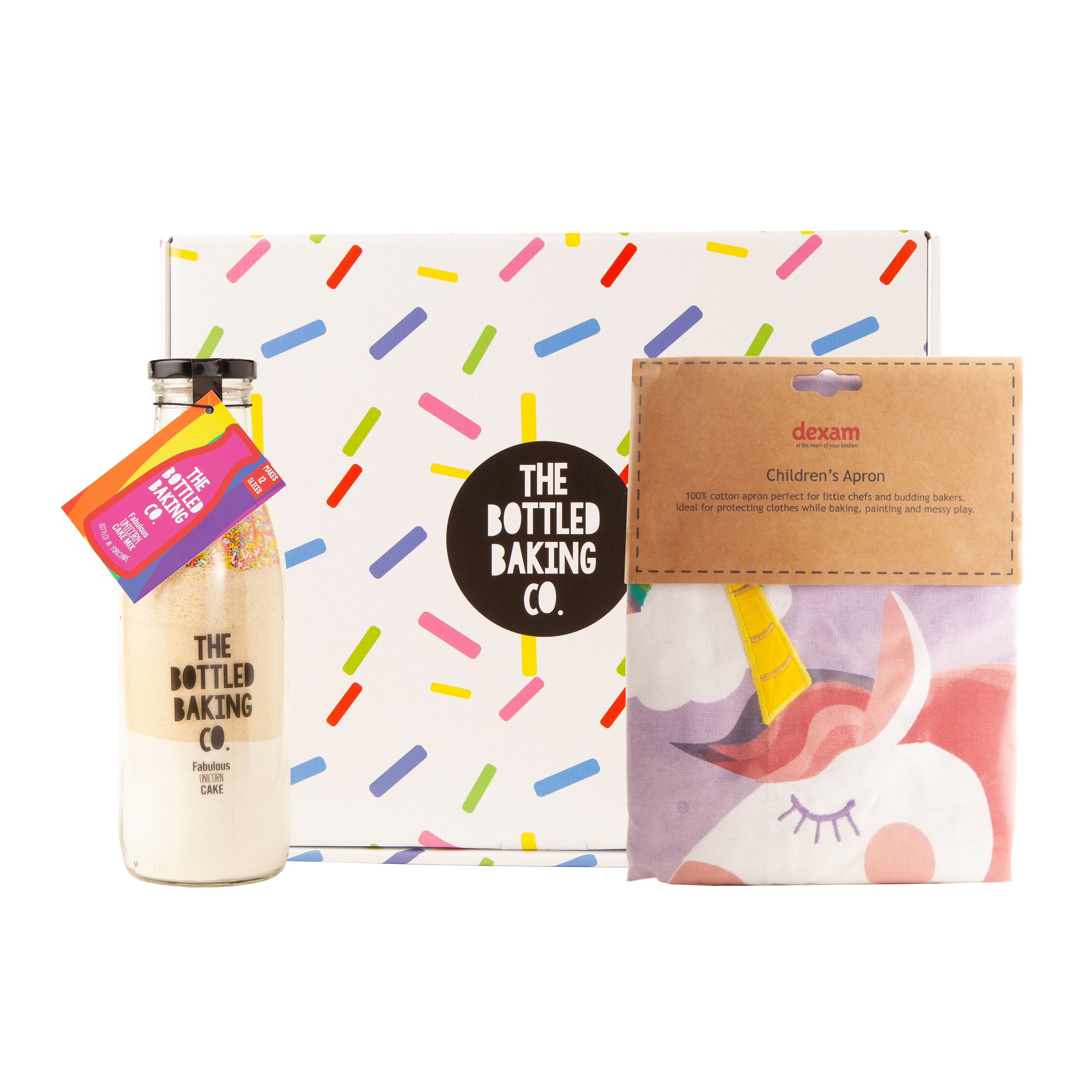 Fabulous Unicorn Cake Mix & Unicorn Apron Gift Box - Bottled Baking Co