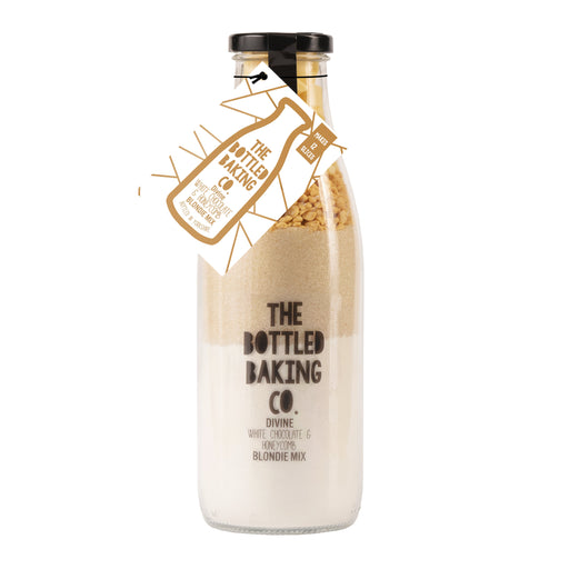 Divine White Chocolate & Honeycomb Blondie Mix in a Bottle 750ml - Cake Mix - Bottled Baking Co