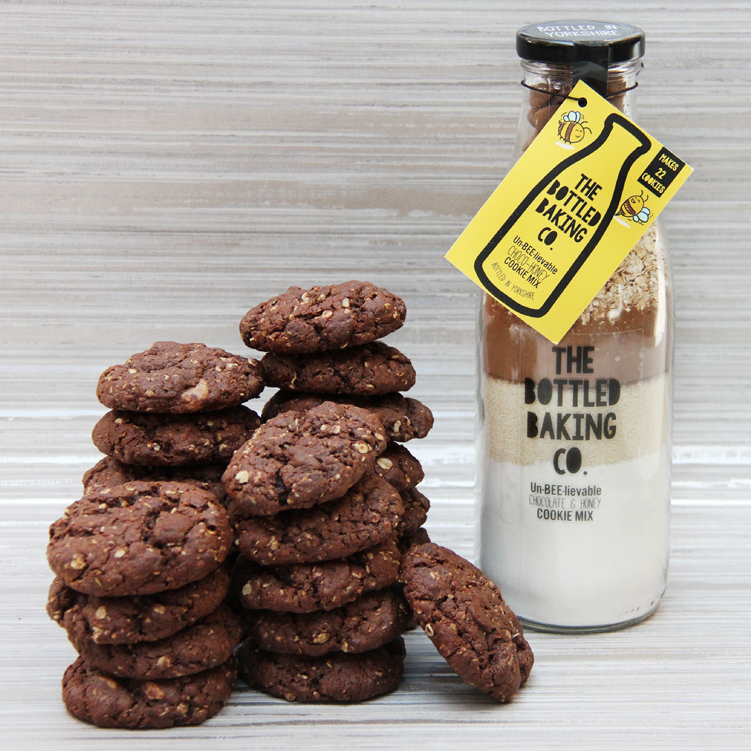 Un-BEE-lievable Choco-Honey Cookie Mix in a Bottle 750ml - Cookie Mix - Bottled Baking Co