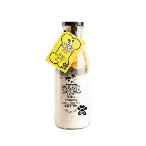 Drool-Worthy Pumpkin Seed & Banana Doggy Baking Co Biscuit Mix in a Bottle 750ml - Baking Mix - Bottled Baking Co