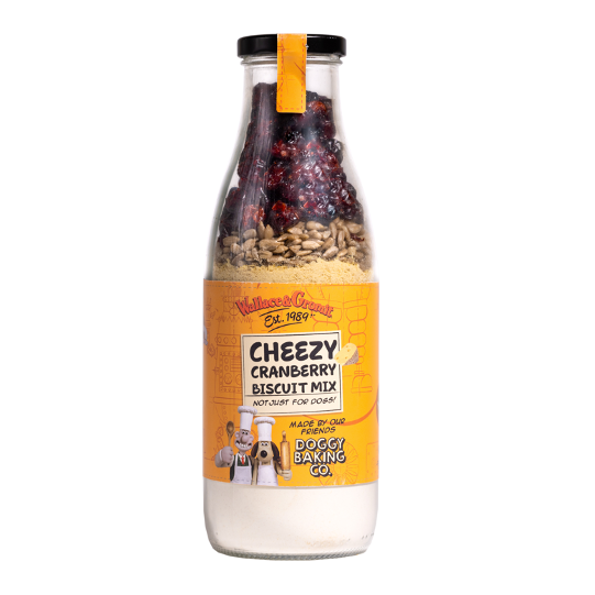 Wallace & Gromit Cheezy Cranberry Biscuit Bottled Baking Mix -750ml