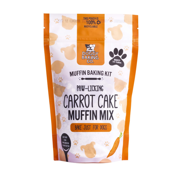 Carrot Cake Muffin Mix Dog Treat Baking Mix in a Pouch - Bottled Baking Co