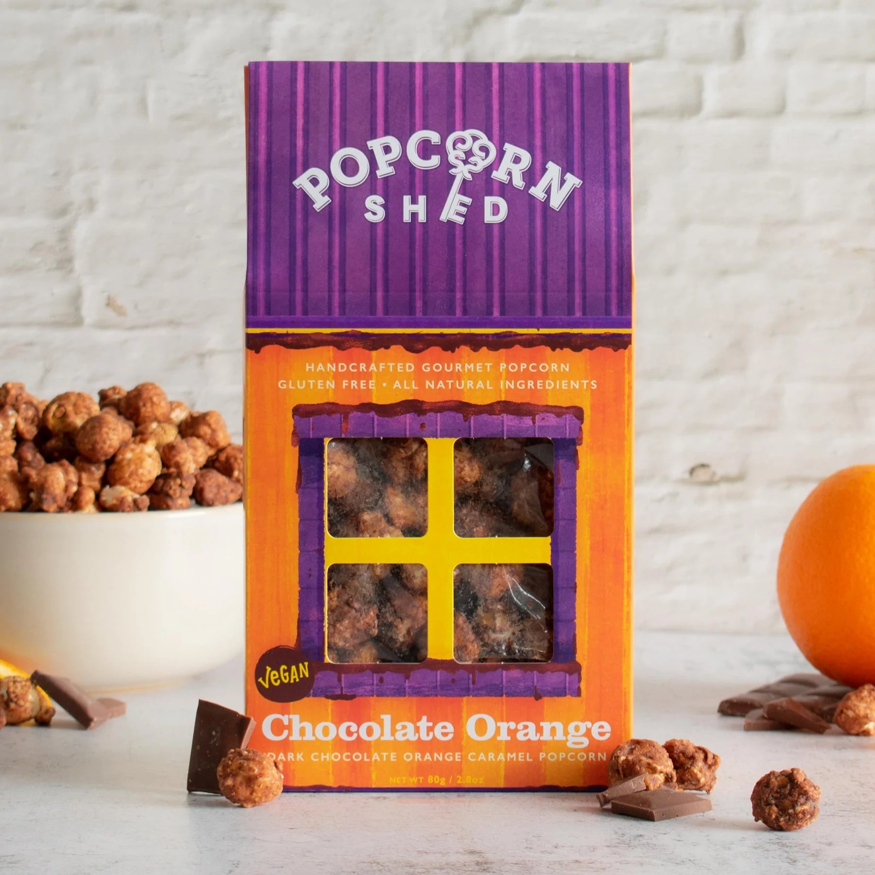 Chocolate Orange Popcorn Shed - Confectionery - Bottled Baking Co